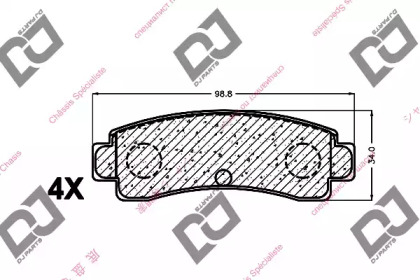 Комплект тормозных колодок DJ PARTS BP1492